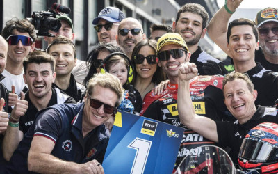 Michele Pirro celebrates the 100th race in CIV SBK at its best with victory in race 1 at Misano