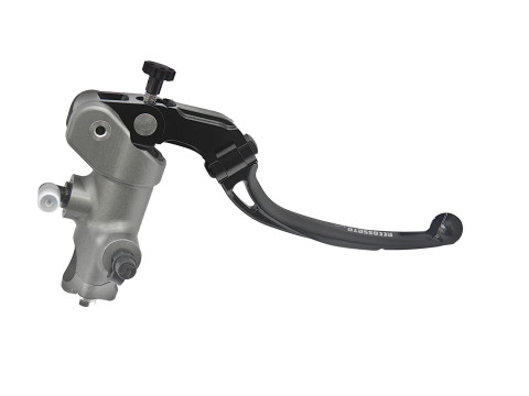 Accossato Radial Brake Master Cylinder 14x18 With Natural Anodyzed body and Colourful folding lever (nut + lever)