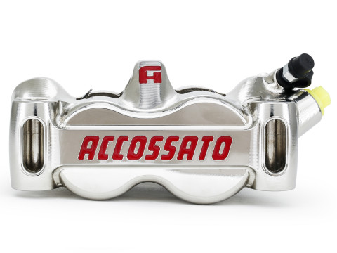 Accossato Radial Brake Caliper CNC-worked Monoblock 100 mm distance With Pistons in Titanium