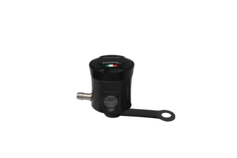 Accossato CNC-worked brake fluid reservoir 15 cm3 with horizontal oil spill - straight bracket included