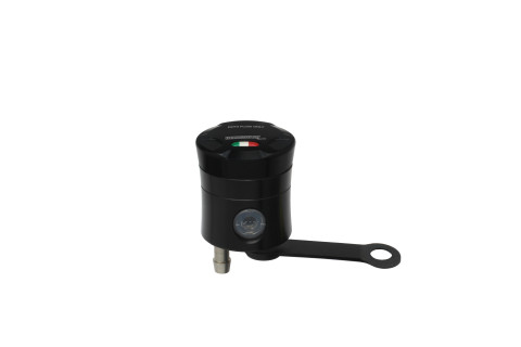 Accossato CNC-worked brake fluid reservoir 15 cm3 with vertical oil spill - straight bracket included