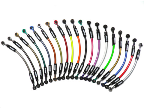 Accossato Brake Hoses For Motorcycles, Honda - CB400 Super Four VTEC 1 And 2 (2001-2004), Layout O, Hoses Quantity: 3