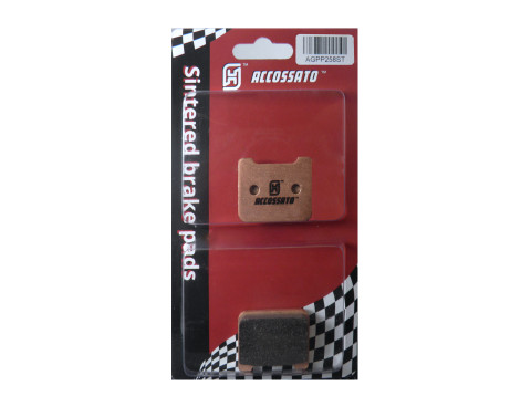 Kit Pastiglie Freno Accossato Per Moto, Mescola Made In Italy, codice AGPP258