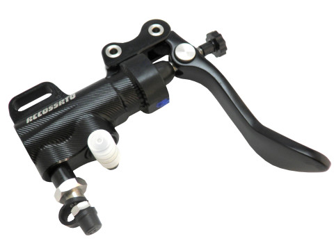 Accossato Thumb brake master cylinder - piston diam. 13.5 mm - With Bent Lever, Without Bracket