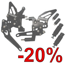 Accossato Estriberas Ajustables Street Racing, Fabricado en Aluminio, Para Motocicletas