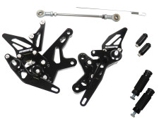 Estriberas Ajustables Street Racing Accossato, Fabricado en Aluminio, Para Motocicletas