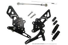 Estriberas Ajustable Street Racing Accossato, fabricada en aluminio, Para Motocicletas