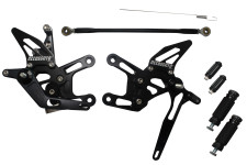 Estriberas Ajustable Street Racing Accossato, fabricada en aluminio, Para Motocicletas