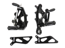 Estriberas Ajustable Street Racing Accossato, fabricada en aluminio, Para Motocicletas