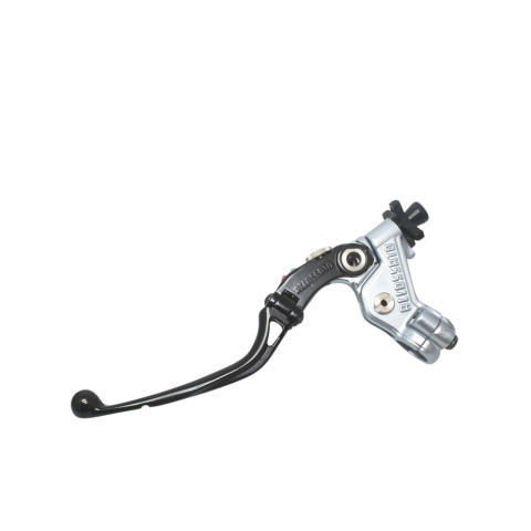 Accossato "Racing" Cable Full Clutch With Folding Colourful Lever (nut+insert+adjuster), with hose clamp in titanium colour