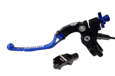 Accossato "Racing" Cable Full Clutch With Folding Colourful Lever (nut+insert+adjuster), with switch and mirror holder included